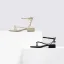 Sexy Schlicht Schwarz Strassenmode Sandalen Damen 2020 Knöchelriemen Low Heel Thick Heels Peeptoes Sandaletten