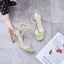 Schöne Salbeigrün Cocktail Sandalen Damen 2020 Niet T-Riemen 10 cm Stilettos Peeptoes Sandaletten