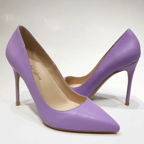 Chic / Beautiful Lavender Prom Pumps 2020 12 cm Stiletto Heels Pointed ...