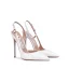 Chic / Beautiful Ivory Street Wear Slingbacks Womens Sandals 2020 10 cm Stiletto Heels Pointed Toe Sandals