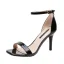 Sexy Noire Cocktail Cuir Verni Sandales Femme 2020 Bride Cheville 9 cm Talons Aiguilles Peep Toes / Bout Ouvert Sandales