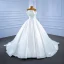 Luxus / Herrlich Hohes Niedriges Ivory / Creme Perle Satin Brautkleider / Hochzeitskleider 2021 Ballkleid Bandeau Rückenfreies Königliche Schleppe Hochzeit