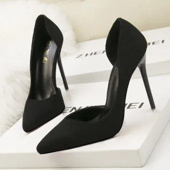 Chic Beautiful Black Office Ol Womens Shoes 2020 10 Cm Stiletto Heels Pointed Toe Heels