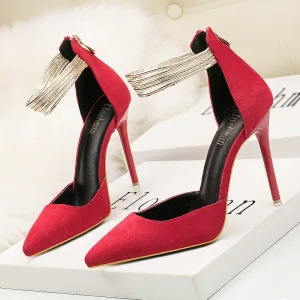 Charming Burgundy Suede Cocktail Party Womens Shoes 2020 9 Cm Stiletto Heels Pointed Toe Sandals