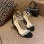 Charmant Noire Soirée Sandales Femme 2020 Faux Diamant Bride Cheville 10 cm Talons Aiguilles Peep Toes / Bout Ouvert Sandales