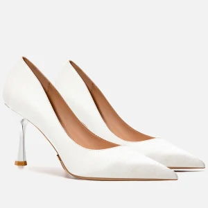 Chic Beautiful Ivory Office Ol Leather Pumps 2021 8 Cm Stiletto Heels Pointed Toe Pumps High Heels