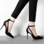 Chic / Beautiful Black Cocktail Party Womens Sandals 2020 Suede Ankle Strap 10 cm Stiletto Heels Pointed Toe Sandals