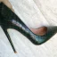 Modest / Simple Dark Green Street Wear Pumps 2020 Snakeskin Print 12 cm Stiletto Heels Pointed Toe Pumps