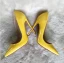 Chic / Beautiful Yellow Office OL Patent Leather Pumps 2020 12 cm Stiletto Heels Pointed Toe Pumps