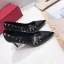 Chic / Beautiful Black Rivet Office OL Leather Pumps 2020 10 cm Stiletto Heels Pointed Toe Pumps