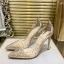 Sexy Gold Evening Party Rhinestone Pumps 2020 Sequins 10 cm Stiletto Heels Pointed Toe Pumps