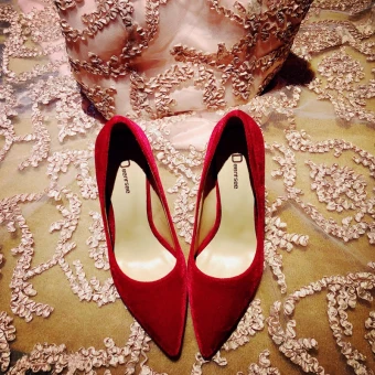 Chic Beautiful Red Leather Street Wear Pumps 2020 Suede 10 Cm Stiletto Heels Pointed Toe Pumps