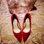 Fine Rød Lær Gateklær Pumps 2020 Suede 10 cm Stiletthæler Spisse Pumps