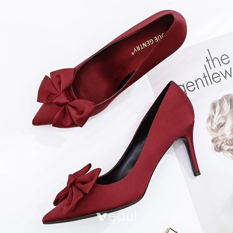 Comfortable Silk Stain Eden Wedding High Heels For Weddings, Proms, And  Evening Parties Hot Sale InRusso Pink, Gold, Or Burgundy From Feizhu,  $68.89 | DHgate.Com