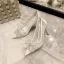 Charmant Weiß Brautschuhe 2020 Strass Schleife 10 cm Stilettos Spitzschuh Hochzeit Pumps