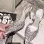 Charming Silver Cocktail Party Rhinestone Womens Sandals 2020 Leather Slingbacks 10 cm Stiletto Heels Pointed Toe Sandals