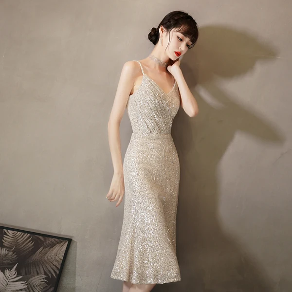gold tea length formal dresses Yellow Jacquard Satin Homecoming Dress Strapless Tea-Length Dress hc330 Custom Colors / US16 main image 0