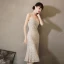 Sparkly Gold Sequins Cocktail Dresses 2020 Trumpet / Mermaid Spaghetti Straps Sleeveless Tea-length Formal Dresses