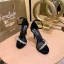 Simple Noire Vêtement de rue Sandales Femme 2020 Bride Cheville Faux Diamant 10 cm Talons Aiguilles Peep Toes / Bout Ouvert Sandales