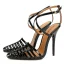 Modest / Simple Black Street Wear Womens Sandals 2020 X-Strap 13 cm Stiletto Heels Pointed Toe Sandals