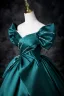 Demure Dark Green Beading Sequins Prom Dresses 2025 Ball Gown Off-The-Shoulder Satin Short Sleeve Backless Floor-Length / Long Prom Formal Dresses