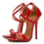 Chic / Beautiful Red Street Wear Womens Sandals 2020 X-Strap 13 cm Stiletto Heels Open / Peep Toe Sandals