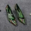 Chic / Beautiful Dark Green Street Wear Pumps 2020 Snakeskin Print 5 cm Stiletto Heels Pointed Toe Pumps