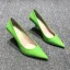 Modest / Simple Lime Green Office OL Pumps 2020 7 cm Stiletto Heels Pointed Toe Pumps