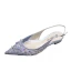 Charmant Sommer Himmelblau Cocktail Damenschuhe 2020 Strass Pailletten Spitzschuh Flache Sandaletten