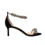 Sexy Noire Cocktail Sandales Femme 2020 Faux Diamant Bride Cheville 8 cm Talons Aiguilles Peep Toes / Bout Ouvert Escarpins