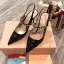 Chic / Belle Noire Vêtement de rue Slingbacks Sandales Femme 2020 Cuir Cuir Verni Faux Diamant 9 cm Talons Aiguilles À Bout Pointu Sandales