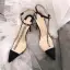 Sexy Summer Black Cocktail Party Womens Sandals 2020 Leather Rhinestone T-Strap 9 cm Stiletto Heels Pointed Toe Sandals