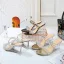 Snygga / Fina Silver Gatukläder Kristall Sandaler Dam 2020 Rhinestone 8 cm Kilklackar Peep Toe Sandaler