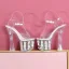 Transparent Été Blanche Jardin / Extérieur Cristal Sandales Femme 2020 17 cm Talons Épais Peep Toes / Bout Ouvert Sandales