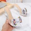 Chic / Beautiful Silver Street Wear Womens Sandals 2020 Rhinestone Bow 8 cm Wedges Open / Peep Toe Sandals