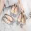 Sparkly Silver Rhinestone Wedding Shoes 2020 Sequins 7 cm Thick Heels Pointed Toe Wedding Pumps