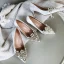 Elegant White Pearl Rhinestone Wedding Shoes 2020 7 cm Stiletto Heels Pointed Toe Wedding Pumps