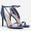 Chic / Beautiful Ocean Blue Cocktail Party Womens Sandals 2020 Leather Ankle Strap 9 cm Stiletto Heels Open / Peep Toe Sandals