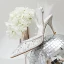 Charmant Weiß Abend Sandalen Damen 2020 Strass Slingpumps 7 cm Stilettos Spitzschuh Sandaletten