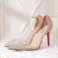 Transparent Sexy Nude Abend Strass Pumps 2020 10 cm Stilettos Spitzschuh Pumps