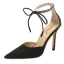 Schöne Schwarz Cocktail Sandalen Damen 2020 Strass Knöchelriemen Schleife 10 cm Stilettos Spitzschuh Sandaletten