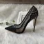 Charmant Noire Soirée Faux Diamant Escarpins 2020 Cuir Motif Peau De Serpent 12 cm Talons Aiguilles À Bout Pointu Escarpins