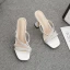 Simple Blanche Été Vêtement de rue Faux Diamant Sandales Femme 2020 12 cm Talons Aiguilles Peep Toes / Bout Ouvert Sandales
