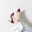 Mooie / Prachtige Bordeaux Kantoor OL Leer Pumps 2020 Lakleer 10 cm Naaldhakken / Stiletto Spitse Neus Pumps