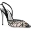 Uroczy Czarne Wieczorowe Rhinestone Slingback Sandały Damskie 2020 7 cm Szpilki Szpiczaste Sandały