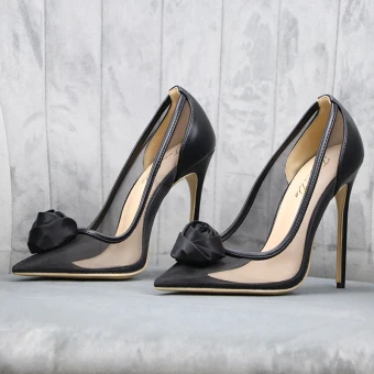 Chic Beautiful Black Prom Pumps 2020 12 Cm Stiletto Heels Pointed Toe Pumps