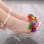 Chic / Beautiful White Prom Womens Sandals 2020 Appliques Ankle Strap 9 cm Stiletto Heels Open / Peep Toe Sandals