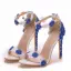 Chic / Beautiful White Prom Womens Sandals 2020 Pearl Lace Flower Ankle Strap 11 cm Stiletto Heels Open / Peep Toe Sandals