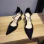 Fashion Black Evening Party Womens Sandals Rhinestone X-Strap 2020 8 cm Stiletto Heels Pointed Toe Sandals