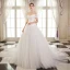 Elegant Ivory Wedding Dresses 2018 Ball Gown Lace Flower Sequins Off-The-Shoulder Backless Sleeveless Cathedral Train Wedding
